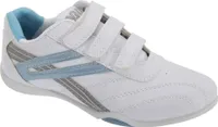 DEK Damen Raven 3 Turnschuhe / Sneakers mit Klettverschluss DF915 (35,5 EU) (Weiß/Hellblau)