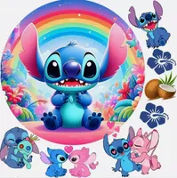 Lilo and Stitch Essbar Party Tortenaufleger Torte Freunde Zuckermasse (L001)