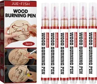 6er Pack Holzbrennstift, für DIY-Projekte,Holzmarker,Holzmarkierung für Schreiner