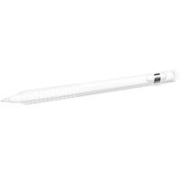 kwmobile Schutzhülle kompatibel mit Apple Pencil (1. Gen) - Hülle Stift Silikon Case - Schutz Abdeckung Ladeanschluss - Weiß Transparent