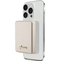 Guess Magsafe Metal Script Logo Induktions-Powerbank 5 W 3000 Mah - Gold
