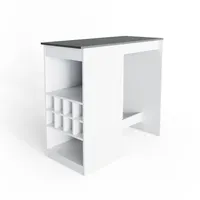Vicco Bartisch Weiß – 57x80 Cm Küchentisch Mit Integriertem Regal, Spanplatte Melaminbeschichtet