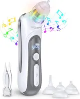 Vulpes Goods Nasensauger Baby Elektrisch, Multifiction 2 in 1 Nasensauger Staubsauger für Neugeborene, mit 5 Saugstufen und 3 Silikondüsen Anti Reflux