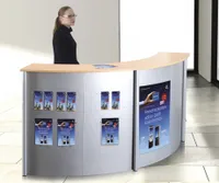 Genua TYP2 Recepční pult Recepční pult Lékařský pult Buk Stříbrný