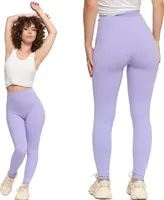 Moraj Damen Leggings mit hoher Taille Fitness Sportleggings Elasthan 3800-001, Violett,S