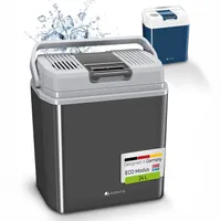 Juskys elektrische Kühlbox 24 Liter 12 V / 230 V für Auto, Lkw, Reisemobil, Camping - Mini Kühlschrank kalt & warm - thermoelektrische Box - Grau