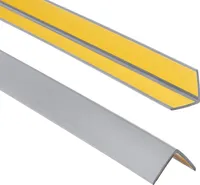 ProfiPVC Winkelprofil selbstklebend PVC 25x25mm 1,50 m Kunststoffwinkel Kantenschutz, Silber