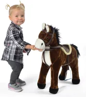 Pink Papaya Stehpferd "Timmy" 65 cm Pony bis 100 kg belastbar mit Sound und Steigbügeln