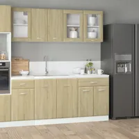 vidaXL 4-częściowy zestaw szafek kuchennych z drewna dąb Lyon Sonoma