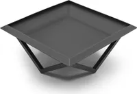 TheFavilla FIRESHEET Feuerschale fürs Garten, Terrasse in SCHWARZ,77x77x32 cm
