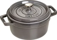 Staub Guss Cocotte, rund Graphitgrau 18 cm