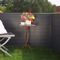 Sichtschutzmatte PVC Sichtschutzzaun Anthrazit Windschutz fur Garten Balkon und Terrasse 90x300cm