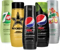 Syrop Sodastream Mirinda Zero + Rockstar Energy + 7UP + Pepsi Max + Pepsi Max Limetkový, 440 ml, 5 filiżanek