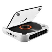 AIORBER Slim Bluetooth CD prehrávač, funkcia rýchleho nabíjania Type-C, ľahký a prenosný, multifunkčný prehrávač Bluetooth/USB, biely