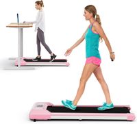 GOPLUS Walking Pad, Laufband Schreibtisch für Zuhause mit LED Display & Fernbedienung, 2,25PS & 1-6 km/h, Walking Treadmill bis 120kg belastbar für Untertisch & Büro