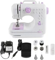 Nähmaschine,Handnähmaschine,12 Stichmuster,mit Fußpedal, Zuhause und unterwegs ideal, LED Licht, Vor Rückwärtsautomatik,für Kinder Anfänger