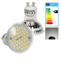 ECD Germany 20er Set LED Lampe GU10 44SMD Spot 3W - ersetzen 20W Glühbirne - aus Glas - 251 lumen - Neutralweiß 4000K - Leuchtmittel Einbauspot Einbaulampe Birne