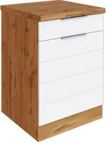Held Möbel Auszugunterschrank Florenz BxTxH 60 x 60 x 82 cm weiß matt zerlegt Anschlag reversibel 416.2.6291