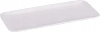 Siaki Collection rechteckiger Servierteller, Porzellan, 24,7 x 10,1 x 1,7 cm, weiß