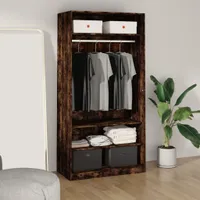 Kleiderschrank Räuchereiche 100x50x200 cm Holzwerkstoff , Kleiderschränke Design 2024