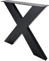 Hettich Bankgestell X 40 x 40 cm Stahl schwarz - 1 Stück