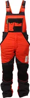 WOODSafe® Schnittschutzhose Klasse 2, KWF Standard Forsthose, Latzhose orange/grau, Herren - Waldarbeiterhose, Größe 54