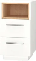 Vicco Nachttisch Beatrice, 36 x 68 cm, Weiß/Sonoma