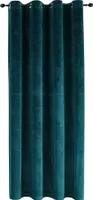 Vorhang Ösen Petrol 140x175 cm Verdunkelung Samt weich blickdicht Gardine