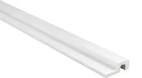 HEXIM Lamellenwand HDPS Polystyrol - Lamellen Wandverkleidung Akustikpaneele Wandpaneele Holz Imitat - (1 Abschlussleiste - weiß) Holzverkleidung Wand