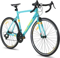 Hiland 28 Zoll Rennrad 14 Gang, Aluminium Rahmen 700c Rennrad, City Pendler Fahrrad für Männer Frauen, 57cm, Grün