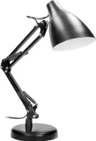 Lampka biurkowa VIRONE DIAN DL-1/B, E27, 60 W, 3 ruchome przeguby, przewód 110 cm z włącznikiem, stal, kolor czarny