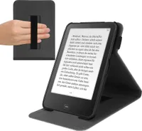 kwmobile Hülle kompatibel mit Tolino Vision 1 / 2 / 3 / 4 HD - Schlaufe Ständer - e-Reader Schutzhülle - Filz Hellgrau