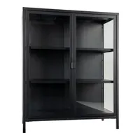 Brisbane Vitrinenschrank Höhe 101,5 cm, schwarz.
