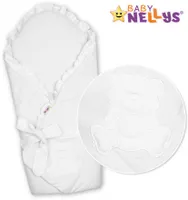 Baby Nellys  Zavinovačka s výztuží Teddy Bear - jersey - bílá