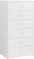 vidaXL Sideboard 6 Schubladen Hochglanz-Weiß 50x34x96 cm Holzwerkstoff