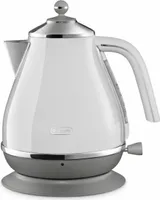 Delonghi KBOC2001BL/W/O/Y/R/AZ Schnurloser Wasserkocher, Edelstahlgehäuse, 1,7 l FÃ1/4llmenge, 2000 Watt, 360° Sockel, Trockengehschutz, Kalkfilter, Abschaltautomatik