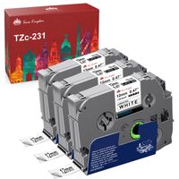 3x TZc-231 TZE231 tz 231 Tze-231 Schriftband Kompatibel für Brother P-touch H100LB 1000 1010 H105 D210 PT-H100LB E100 E200 PT18R PT300 PT-300B PT310 PT-310B