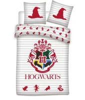 Harry Potter Bettwäsche "Hogwarts Wappen rot" 140x200cm, 100% Baumwolle