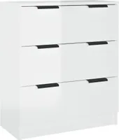 vidaXL Kredens biały wysoki połysk 60x30x70 cm materiał drewnopochodny