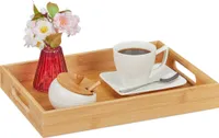 relaxdays Tablett aus Bambus