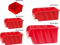 Lagersichtboxen Rot Sichtlagerbox Lagerbox Stapelbox Sichtbox versch. Größen , Größe:P-6 440x315x180mm