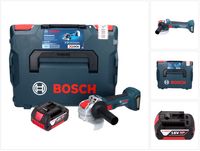 Bosch GWX 18V-7 Professional Akku Winkelschleifer 18 V 125 mm Brushless X-LOCK + 1x Akku 4,0 Ah + L-Boxx - ohne Ladegerät
