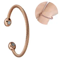 Elegantes Magnetisches Therapie-Armband Aus Reines Kupfer Schmerzlinderung Für Arthritis Und Karpaltunnelsyndrom Armreif