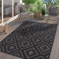 TT Home In-& Outdoor Teppich Wetterfest Balkon Küche Wohnzimmer Boho Skandi Design Größe 240x340 cm