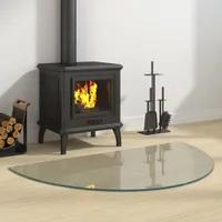 vidaXL Sklenená ochranná doska proti iskrám polkruhová 1000x600 mm