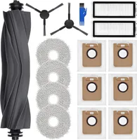 Zubehörset für Dreame L20 Ultra / L20 Ultra Complete, 4 Mopp Wischpad 6 Staubbeutel 1 Hauptbürste 2 Filter 2 Seitenbürsten, Saugroboter Ersatzteile Zubehör Kit