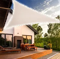 X4-Life Sonnensegel mit LED Beleuchtung, Solarpanel und Akku (3,6m x 3,6m x 3,6m)
