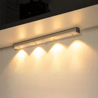 30cm LED Unterbauleuchte Dimmbar Aufladbar Lichtleiste mit Bewegungssensor Schranklicht Küchenleuchte, Warmweiß