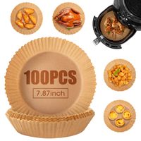 100pcs Backpapier für Friteuse Heißluftfritteuse Grill Backofen Air fryer Mit einer Basis von 16-20cm und einer Höhe von 4.5cm 100pcs Backpapier für Friteuse Heißluftfritteuse Grill Backofen Air fryer Mit einer Basis von 16-20cm und einer Höhe von 4.5cm