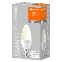 LEDVANCE Chytrá LED žárovka s technologií WiFi, patice E14, stmívatelná, teplá bílá (2700 K), nahrazuje žárovky 40 W, SMART+ WiFi Candle Dimmable, 1 balení